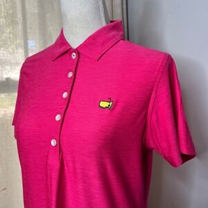 NWT Magnolia‎ Lane Tech Polo Embroidered Master's Logo Pink Women's Size Medium